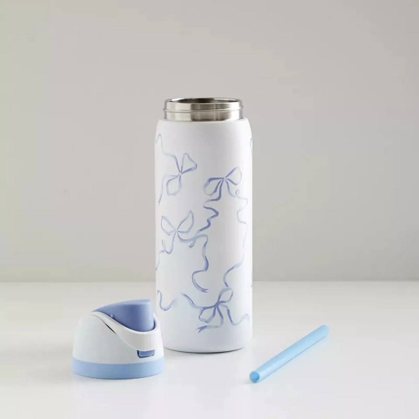 Owala Urban Outfitters: Exclusive Tied and True FreeSip Blue Bow Bottle, 32oz