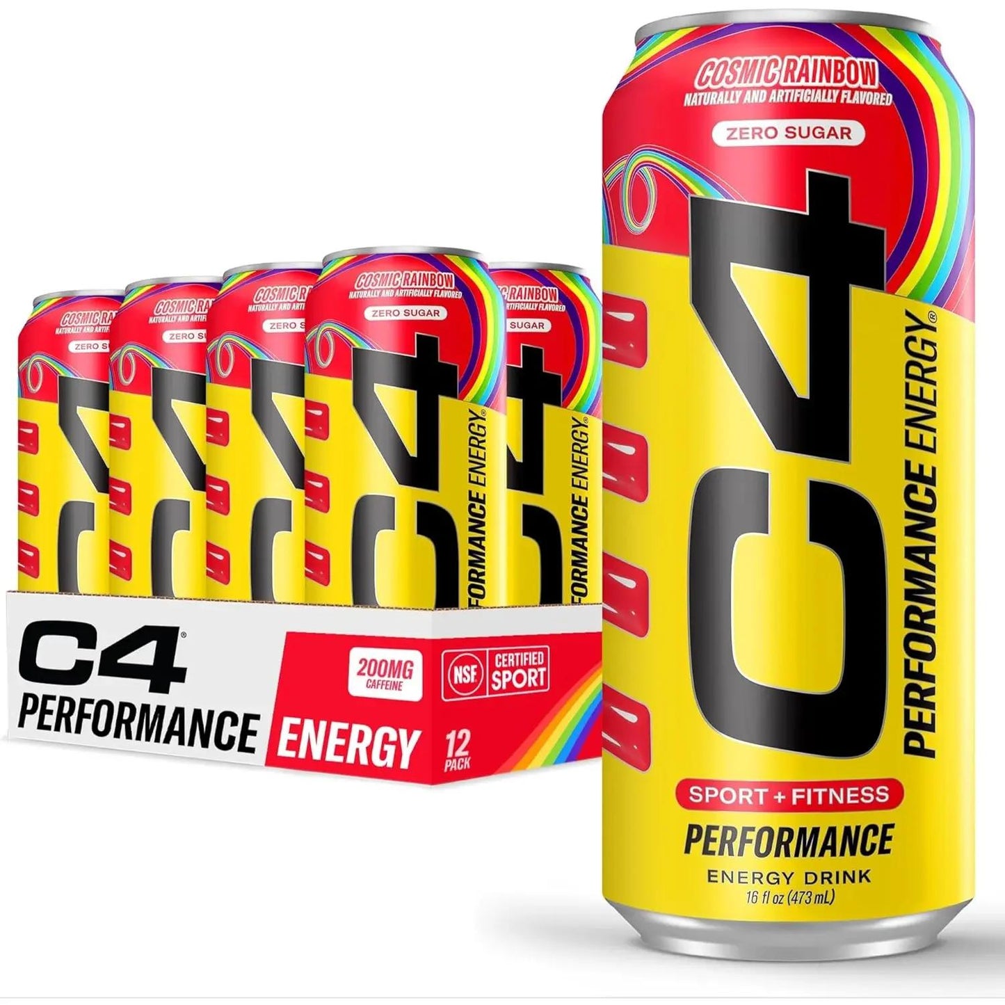 Cellucor C4 Performance Energy Drink: Cosmic Rainbow, 16 oz. 12 pack