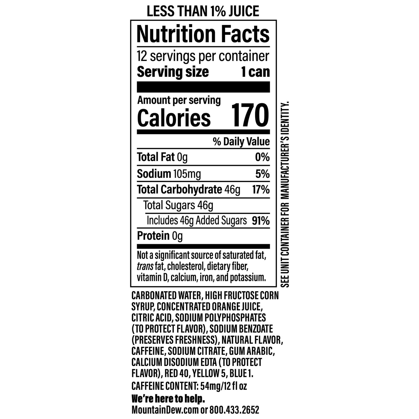 Mountain Dew: Code Red Cherry, 12 oz., 12 Pack