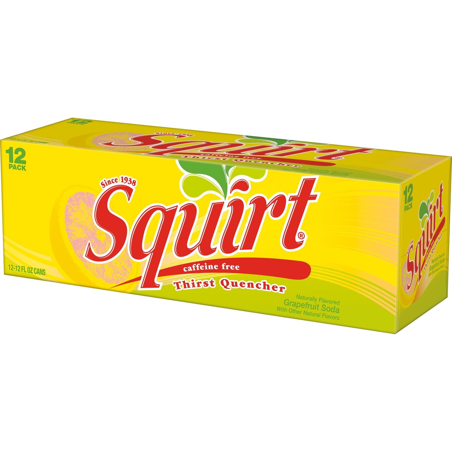 Squirt: Grapefruit Soda Caffeine Free, 12 oz., 12 Pack