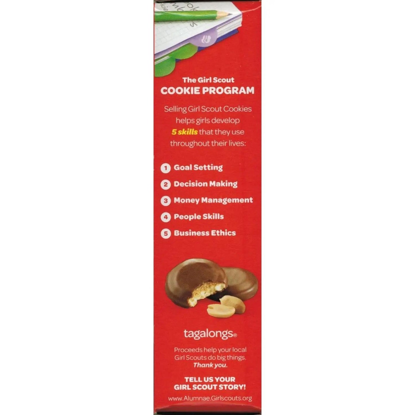 Girl Scout Cookies: Peanut Butter Patties Tagalongs, 1 box