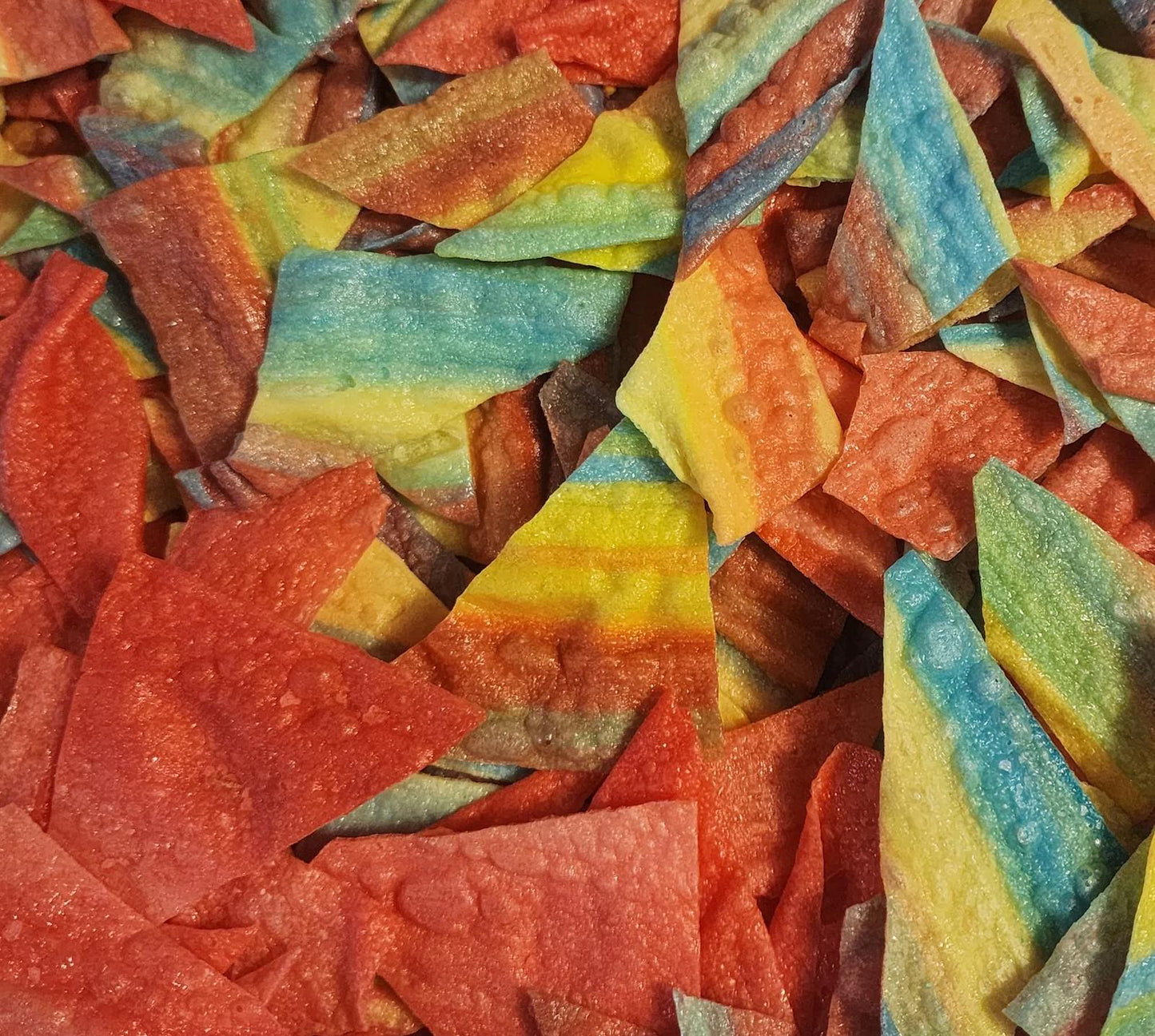 Freeze Dried Candy: Fruit Roll Ups Chips, Strawberry And Tropical Flavor, 1 Bag