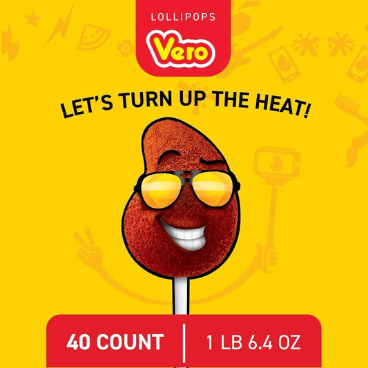 Vero: Chili Covered Mango Lollipops, 40 Pieces