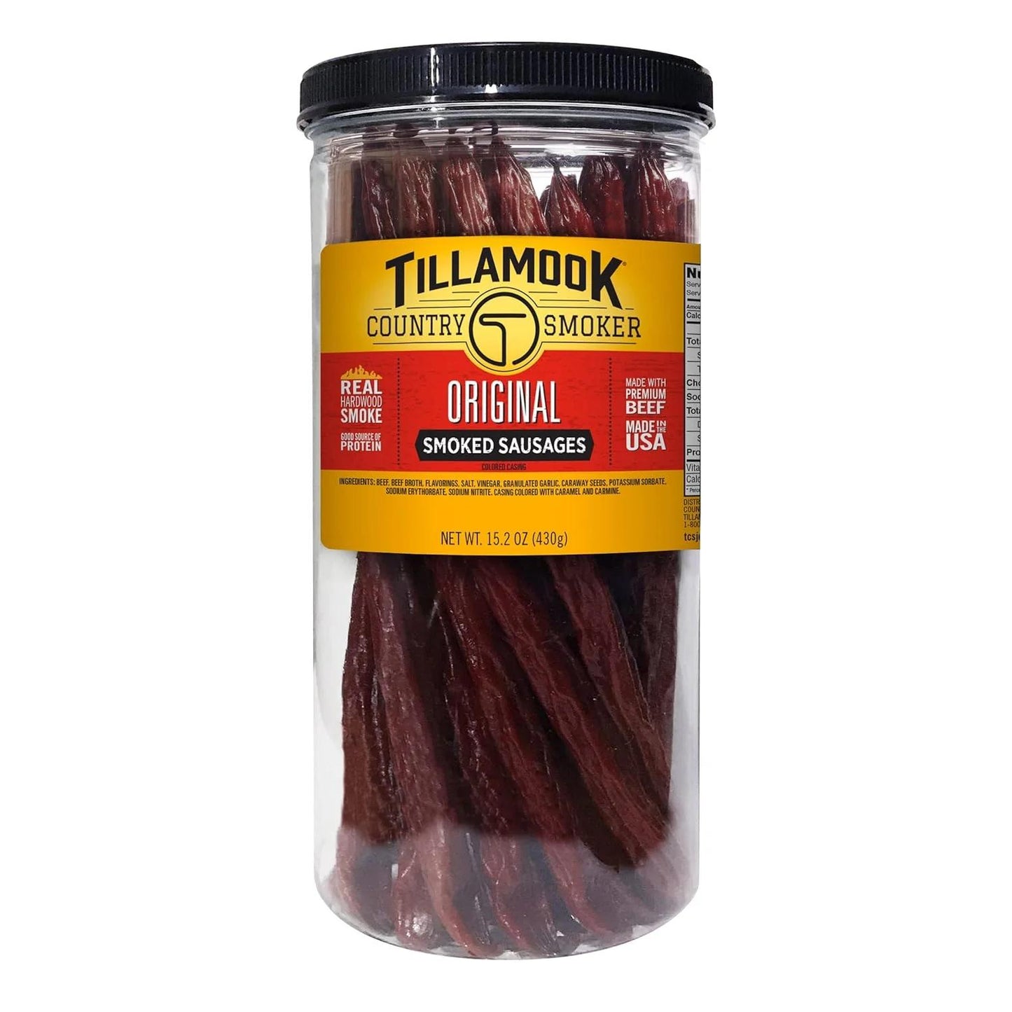 Tillamook Country Smoker: Smoked Sausages, Original Beef, 20 Pack