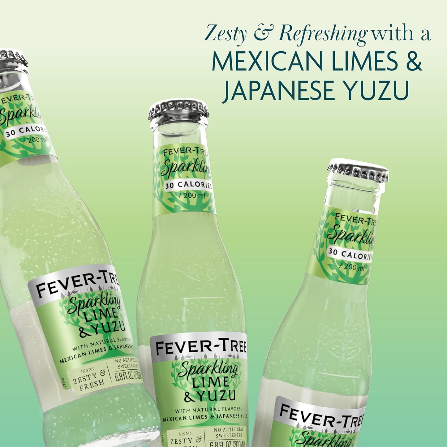 Fever-Tree: Sparkling Yuzu & Lime, 6.8 oz., 24 Pack