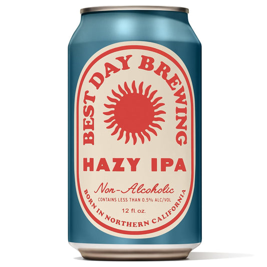 Beer: Best Day Brewing: Hazy IPA,  Non Alcoholic Beer, 12 Pack