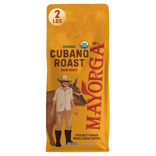 Mayorga: Organic Café Cubano Roast, Whole Bean Coffee, 2 lbs.