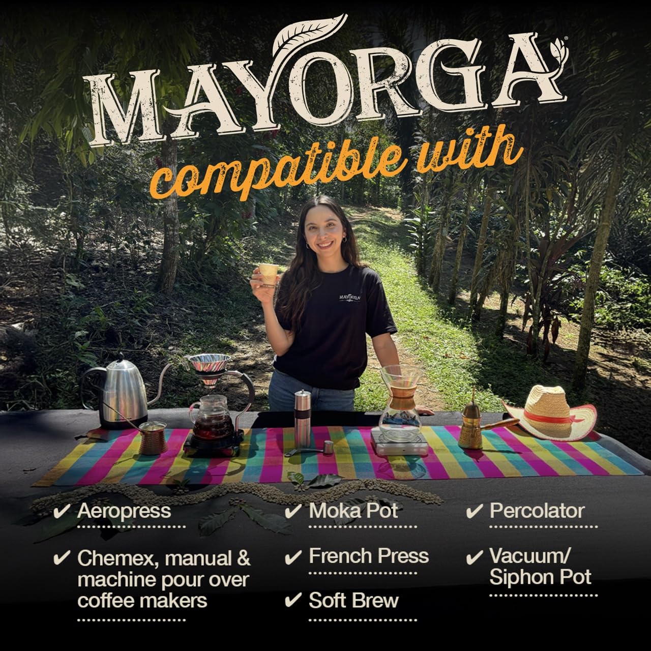 Mayorga: Organic Café Cubano Roast, Whole Bean Coffee, 2 lbs.