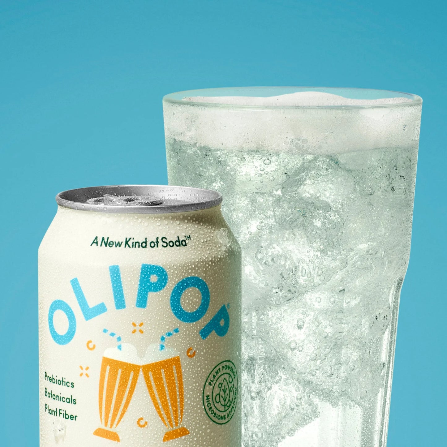 OLIPOP Cream Soda 12 fl oz, 4 Pack x2 (8 cans)