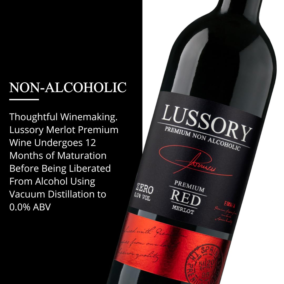 Wine: Lussory: Merlot, Non-alcoholic Red Wine, 1 Bottle