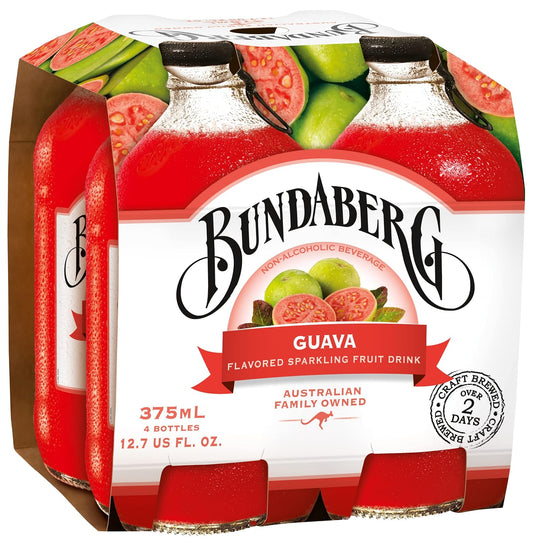 Bundaberg: Sparkling Guava, Fruit Drink, 12.7 oz., 4 Pack