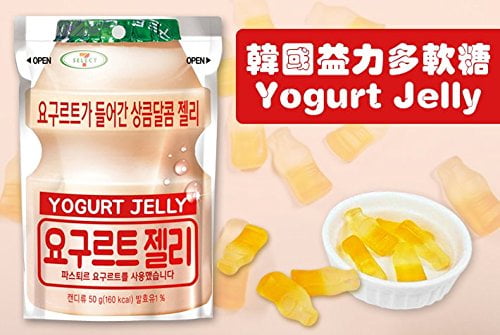 Korean Candy: Lotte Yogurt Jelly Gummy Candy, 5 50g packs