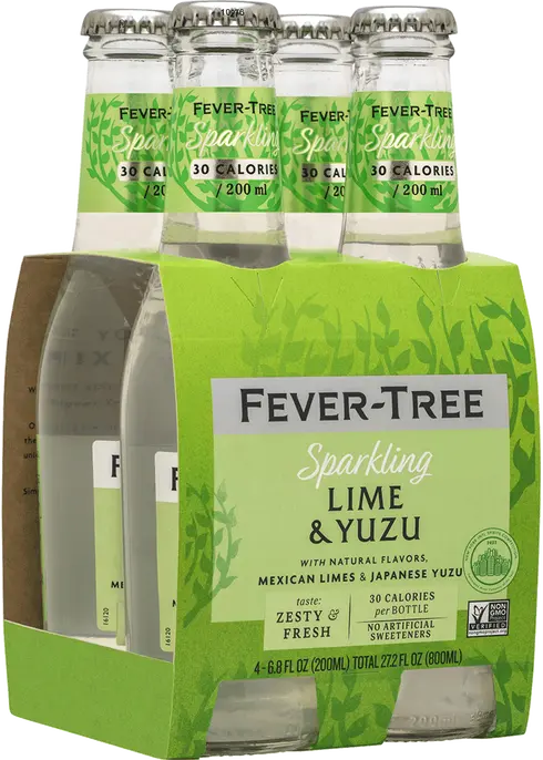 Fever-Tree: Sparkling Yuzu & Lime, 6.8 oz., 24 Pack