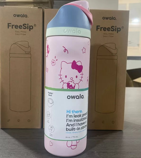 Owala Urban Outfitters: Exclusive Tied and True FreeSip Blue Bow Bottle, 32oz
