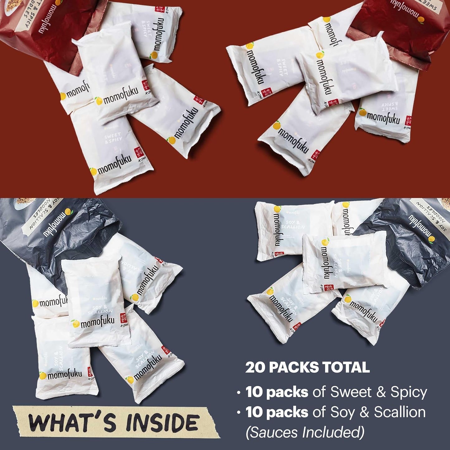 Momofuku: Mild Vegan Ramen Noodle Variety Pack by David Chang, 4 Pack