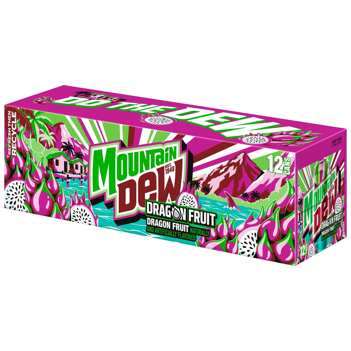Mountain Dew: Dragon Fruit, 12 oz., 12 Pack