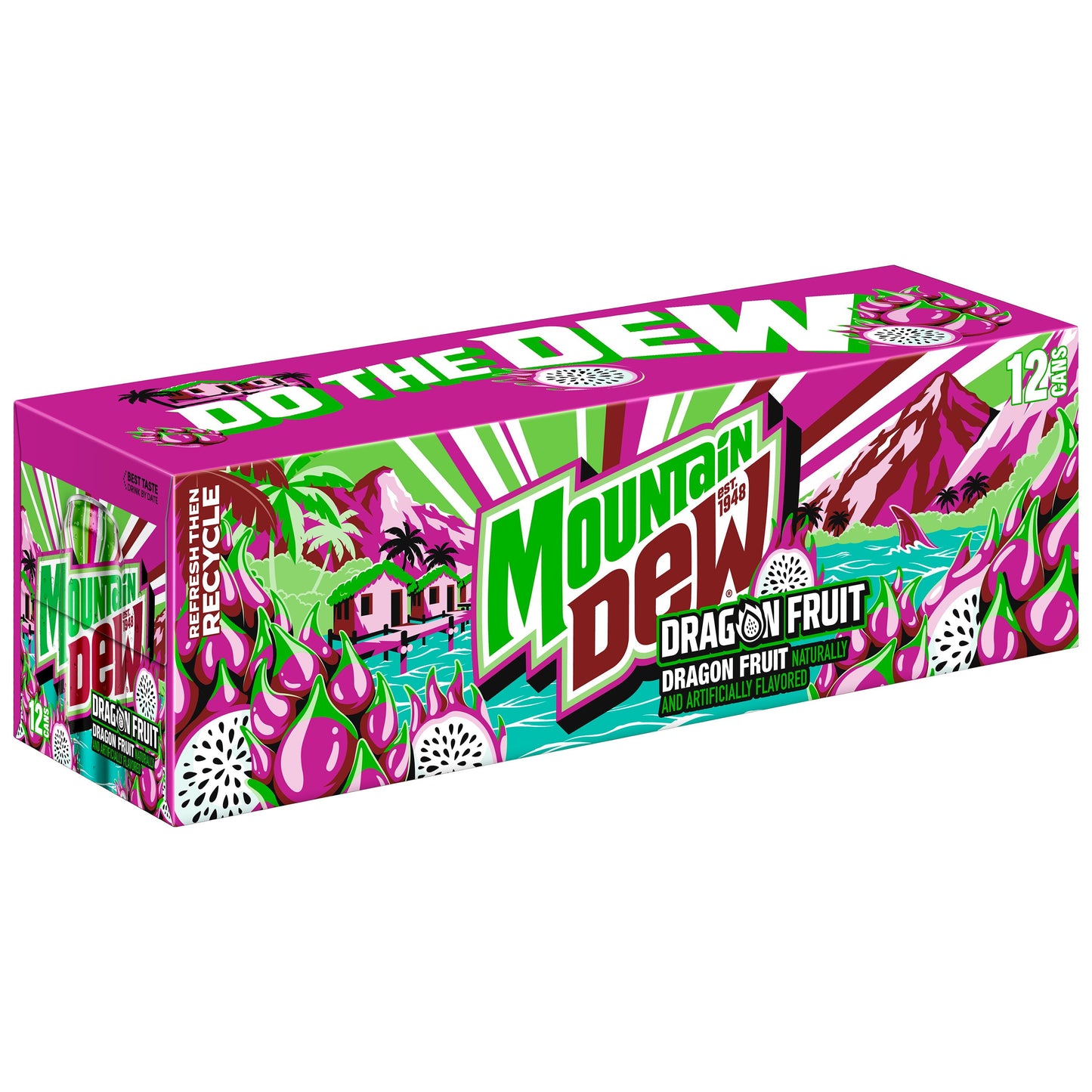 Mountain Dew: Dragon Fruit, 12 oz., 12 Pack