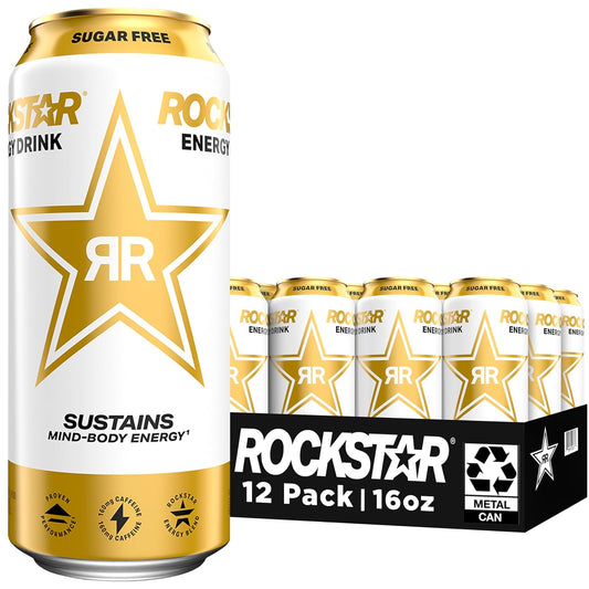 Rockstar Energy Drink: Sugar Free, 16 oz., 12 Pack