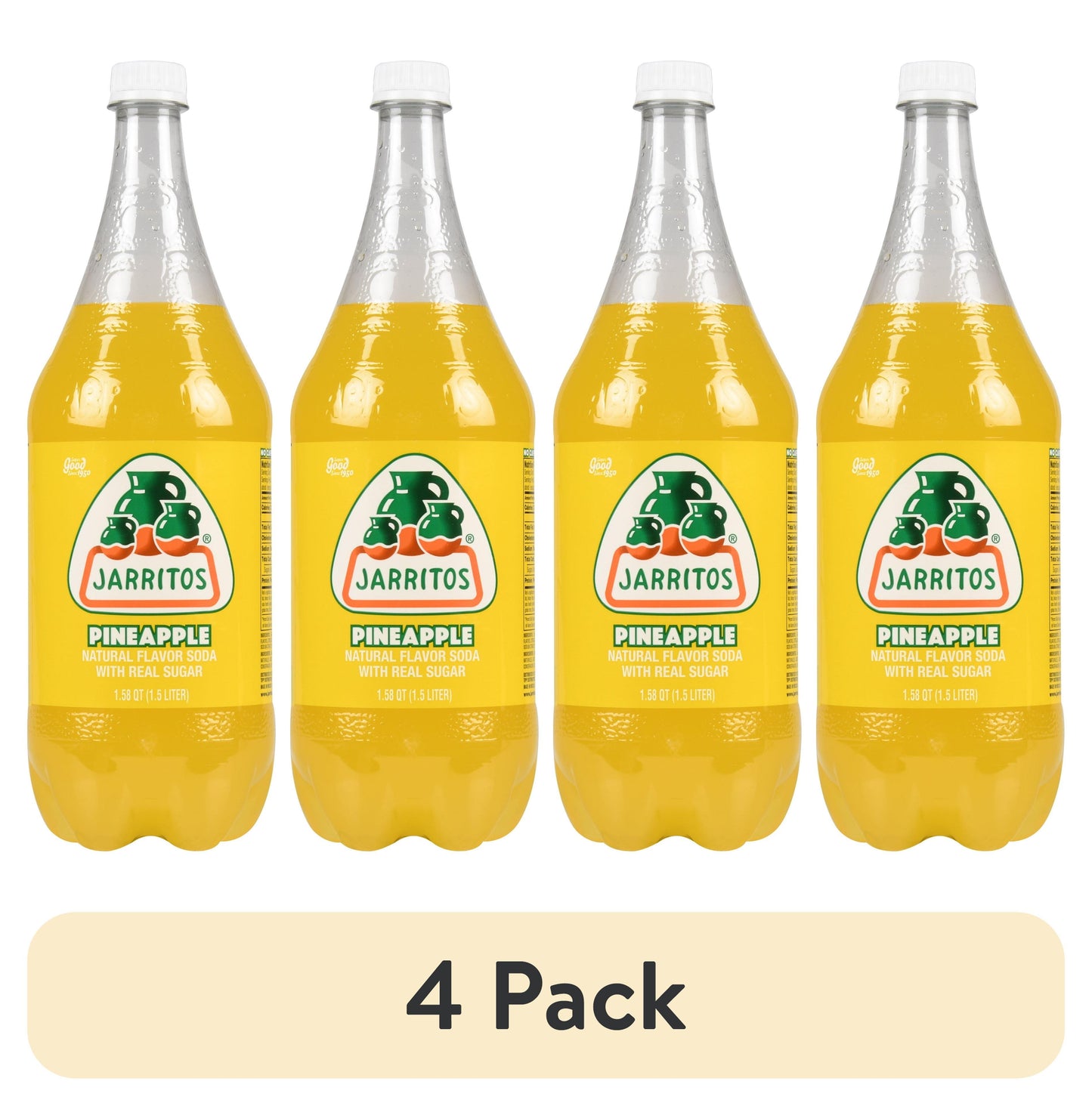 Jarritos: Pineapple Soda, 1.5 L, 4 Bottles