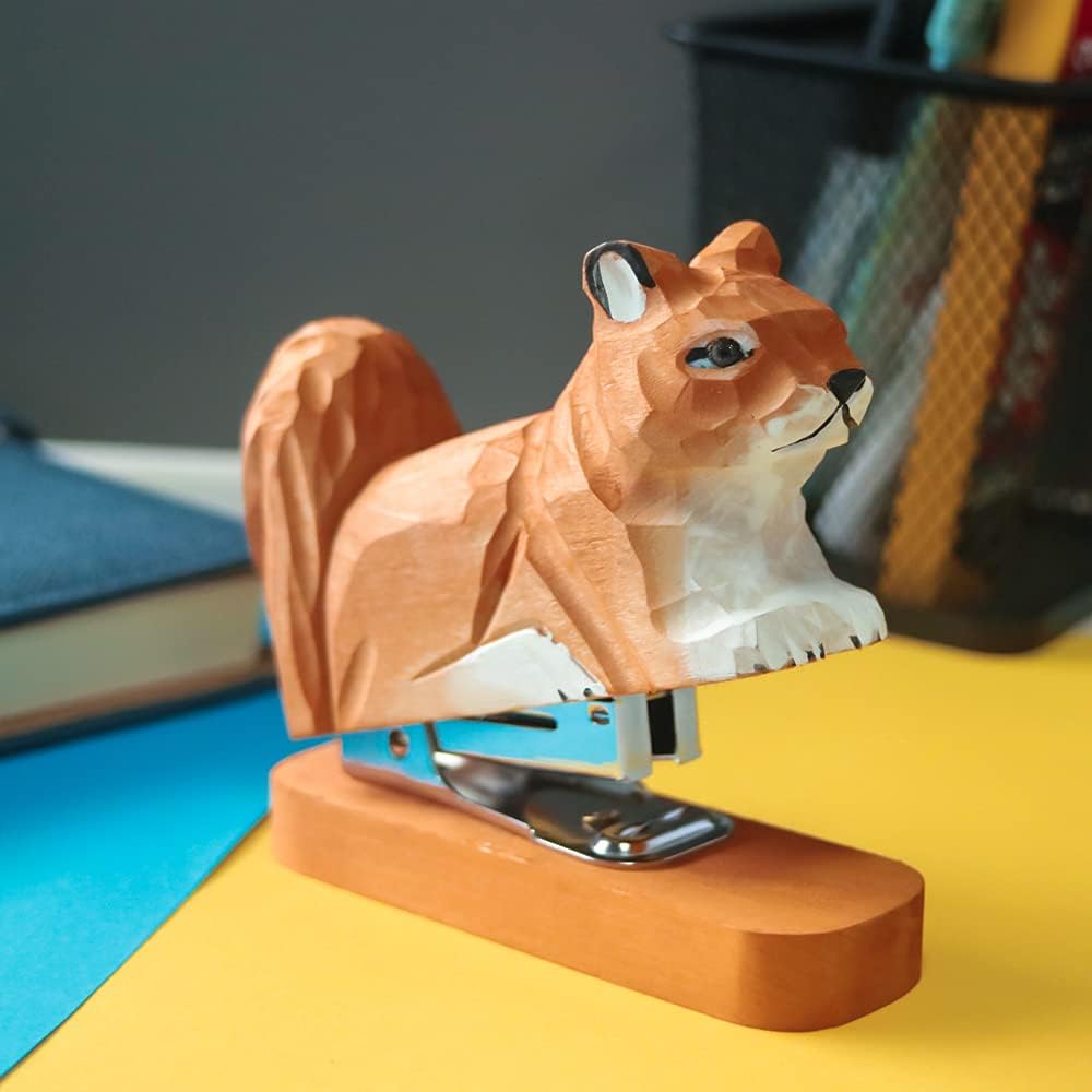 Wooden Squirrel Stapler
