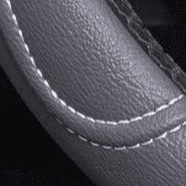Auto Drive: Steering Wheel Cover - Country Leather Black and White, Universal Fit