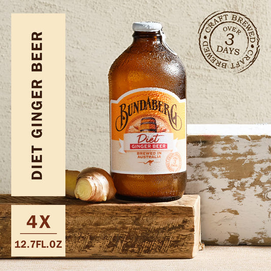 Bundaberg: Diet Ginger Beer, 12.7 oz., 4 Pack Bottles