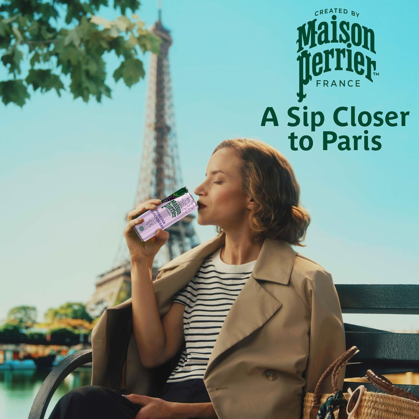 Maison Perrier: Forever Blackberry, Flavored Sparkling Water, 11.15 oz. 24 Pack