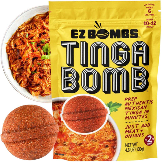 EZ Bombs: Tinga Bomb Seasoning, 1 Bag, 2 Pieces