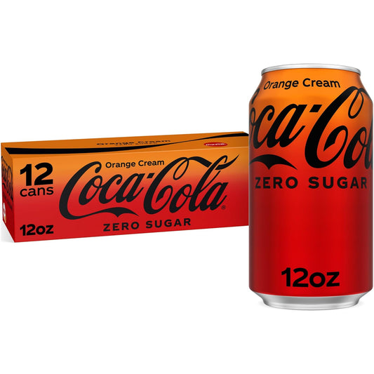 Coca Cola: Orange Cream Soda, Zero Sugar, 12 oz., 12 Pack
