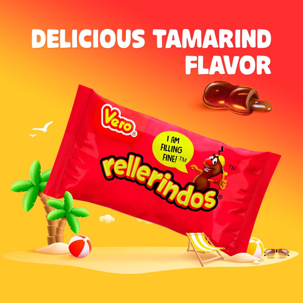 Mexican Candy: Vero Rellerindos Tamarind Flavor Hard Candy, 65 Pack