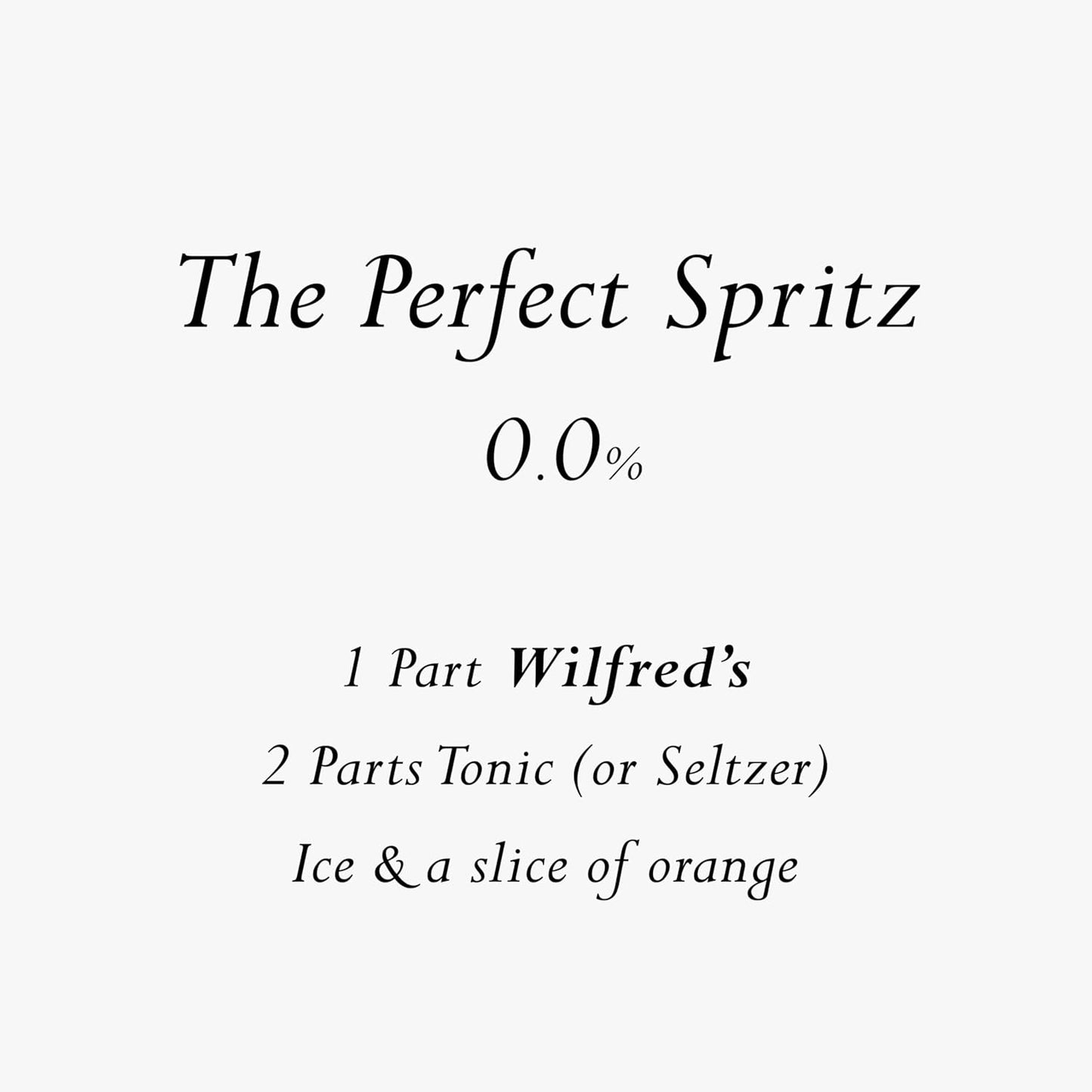 Spirit: Wilfred's: Orange, Rosemary & Rhubarb Aperitif - Zero Proof Italian Liqueur, 1 Bottle