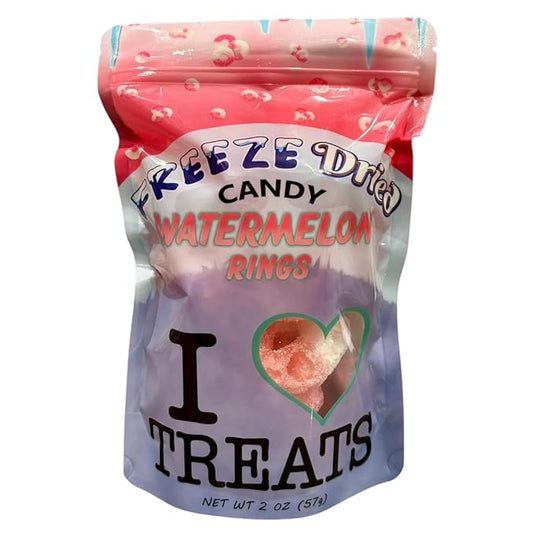 Freeze Dried Candy: Watermelon Rings, 1 Bag