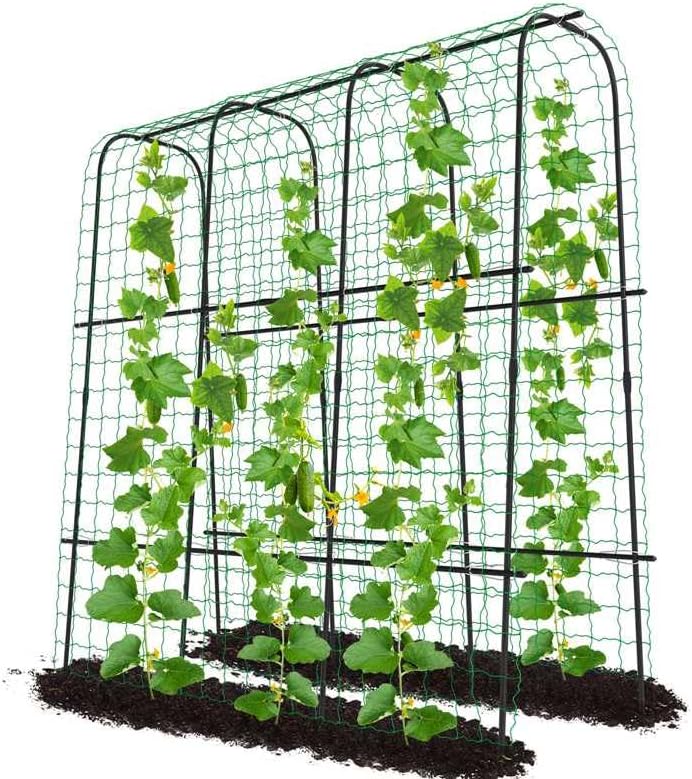 DoCred: Garden Arch Trellis – 87" Adjustable Metal Garden Cover, Green