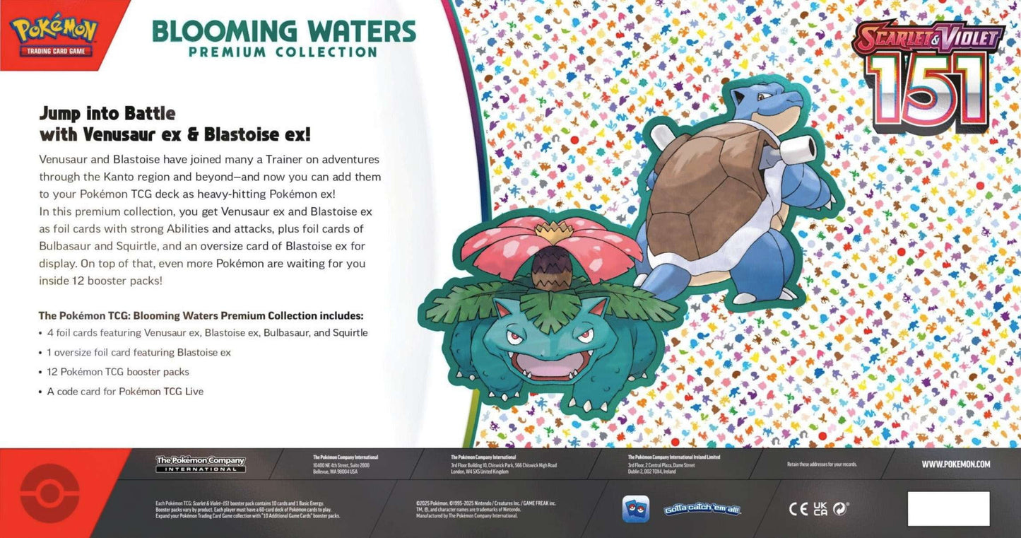 Pokémon TCG: Blooming Waters - 151 Premium Collection, 12 Booster Packs