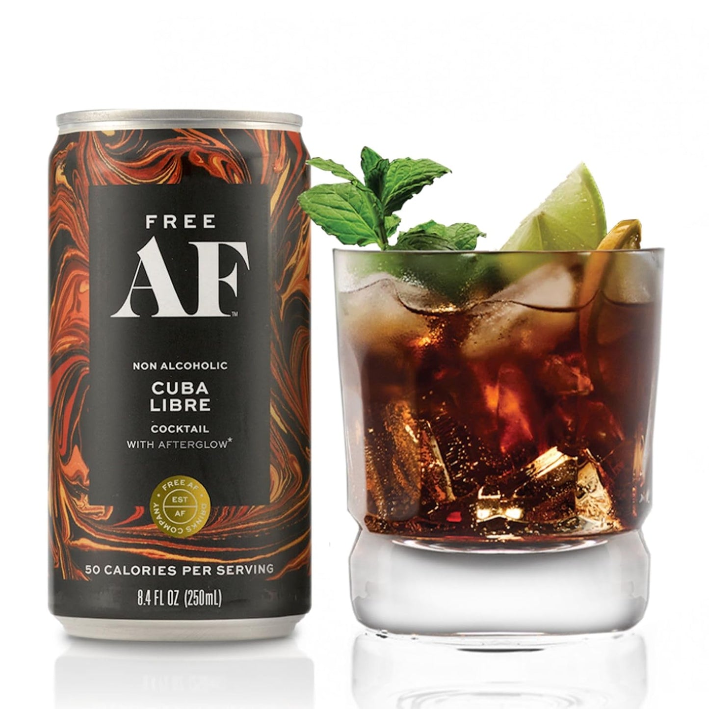 Cocktail: FREE AF: Gin & Tonic - Non Alcoholic Cucumber G&T, Premium Cocktail Mixer, 12 Pack Cans