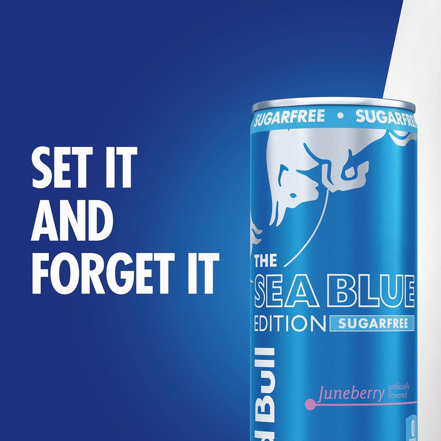 Red Bull: Sea Blue Edition Sugar Free Energy Drink - Juneberry, 12 fl. oz., 4 pack cans