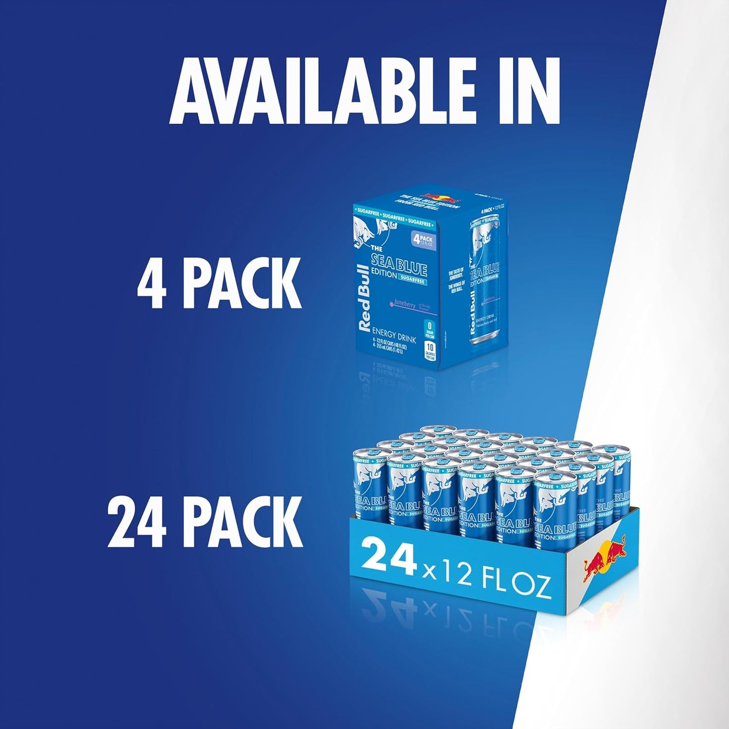 Red Bull: Sea Blue Edition Sugar Free Energy Drink - Juneberry, 12 fl. oz., 4 pack cans