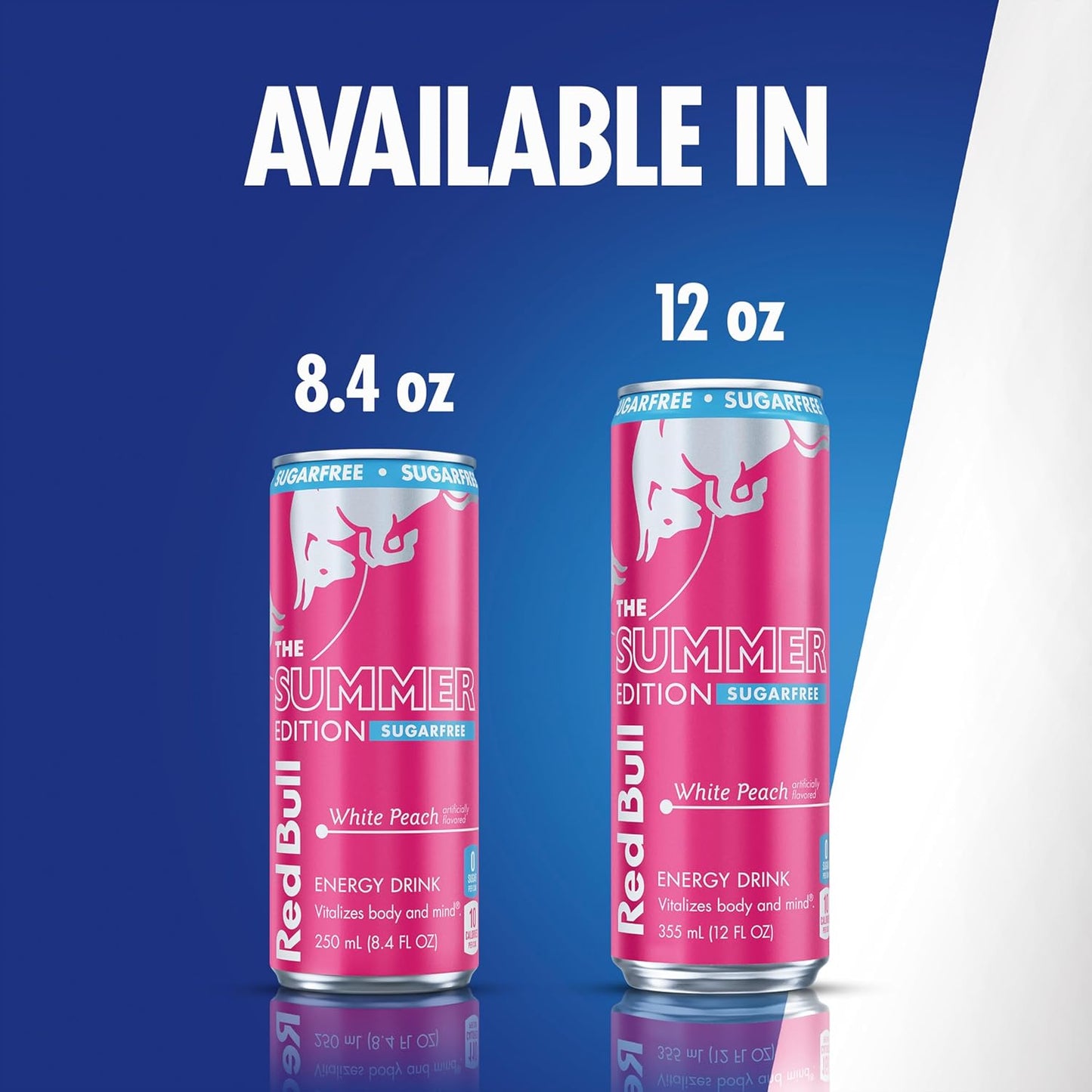 Red Bull: Summer Edition Sugar Free, White Peach Energy Drink, 12 oz., 24 Cans
