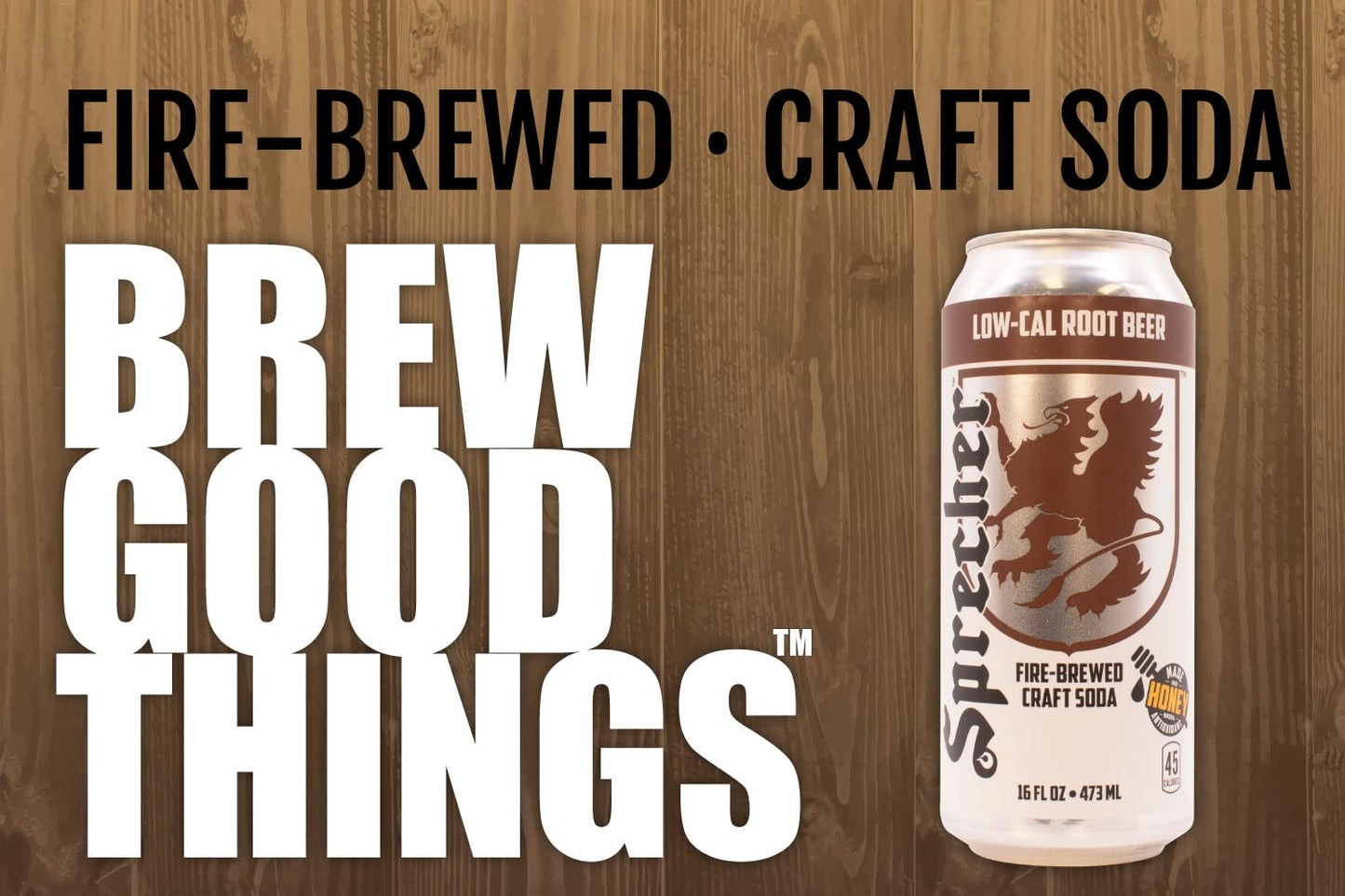 Sprecher Root Beer: Gourmet Low Calorie Craft Root Beer Soda, 16 oz., 12 Pack