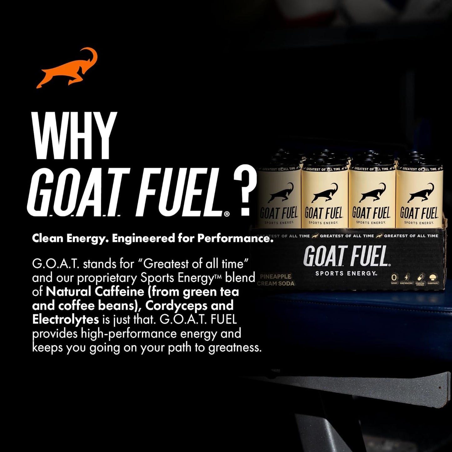 G.O.A.T. Fuel Energy Drink - 12 fl. oz., 12 pack cans