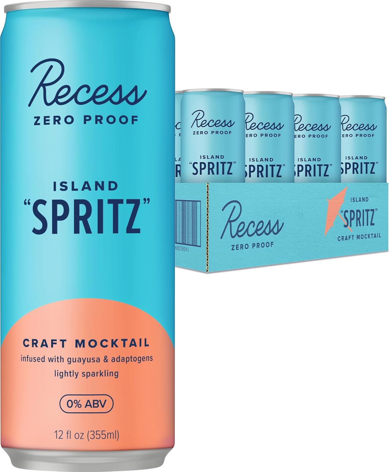 Cocktail: Recess: Classic Cosmopolitan - Zero Proof Craft Mocktail, Premium Cocktail Mixer, 12 Pack Cans