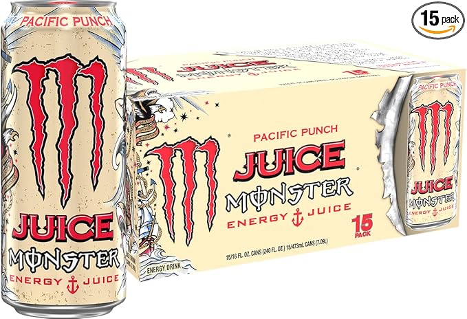 Monster Energy Drink: Juice Monster Pacific Punch, 16 oz., 15 pack