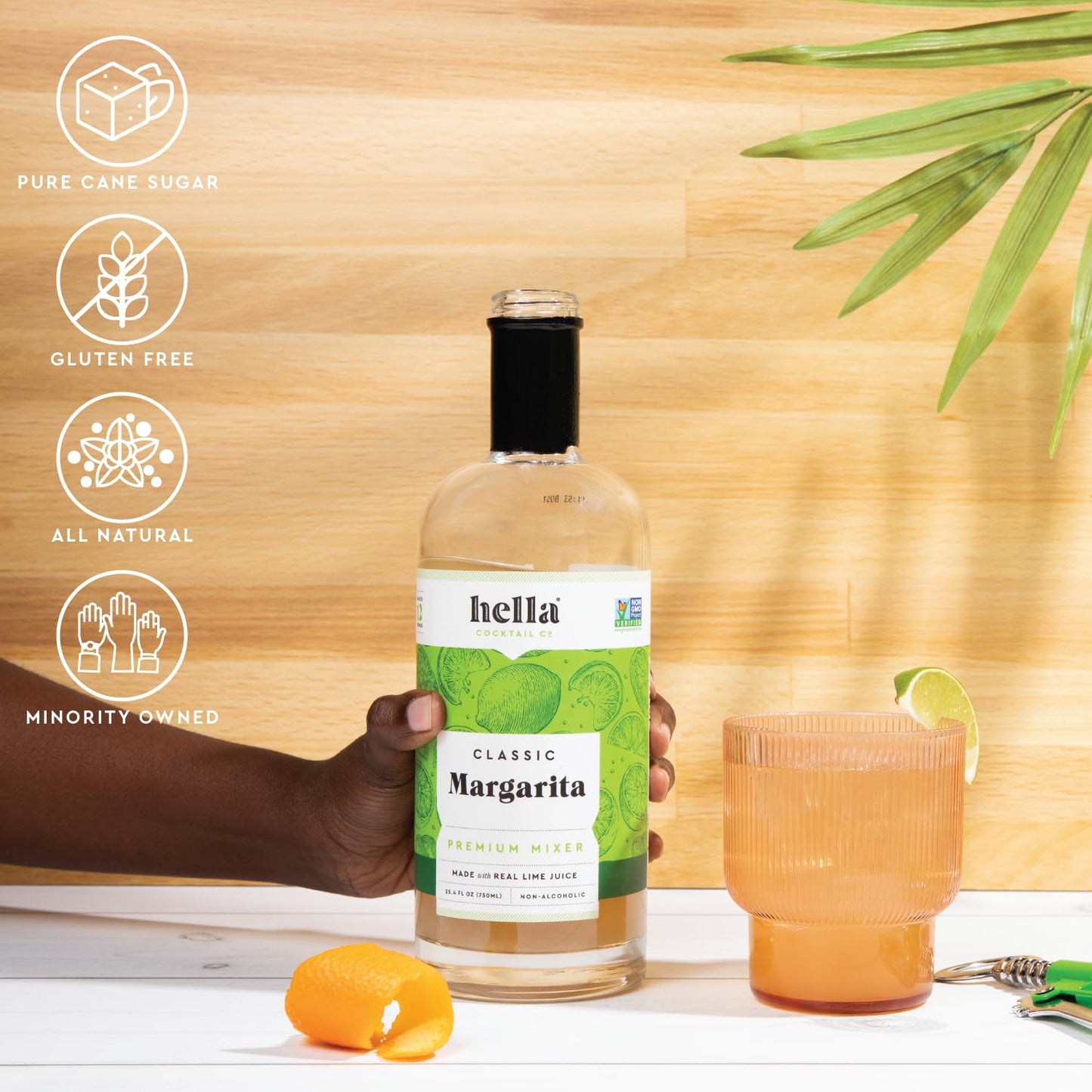 Cocktail: Hella Cocktail Co.: Classic Margarita - Premium Cocktail Mixer, 3 Bottles