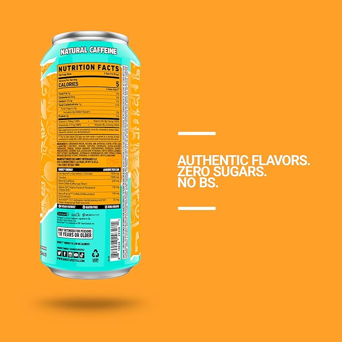 GHOST Energy Drink: Tropical Mango, 12 oz. 12 pack