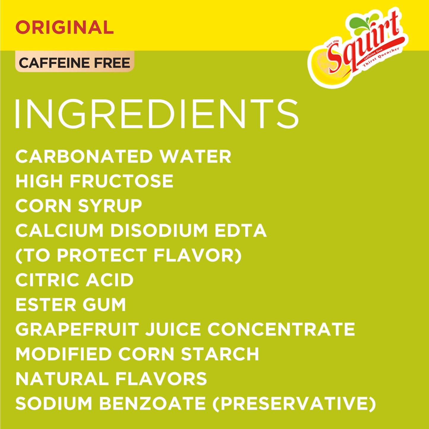 Squirt: Grapefruit Soda Caffeine Free, 12 oz., 12 Pack
