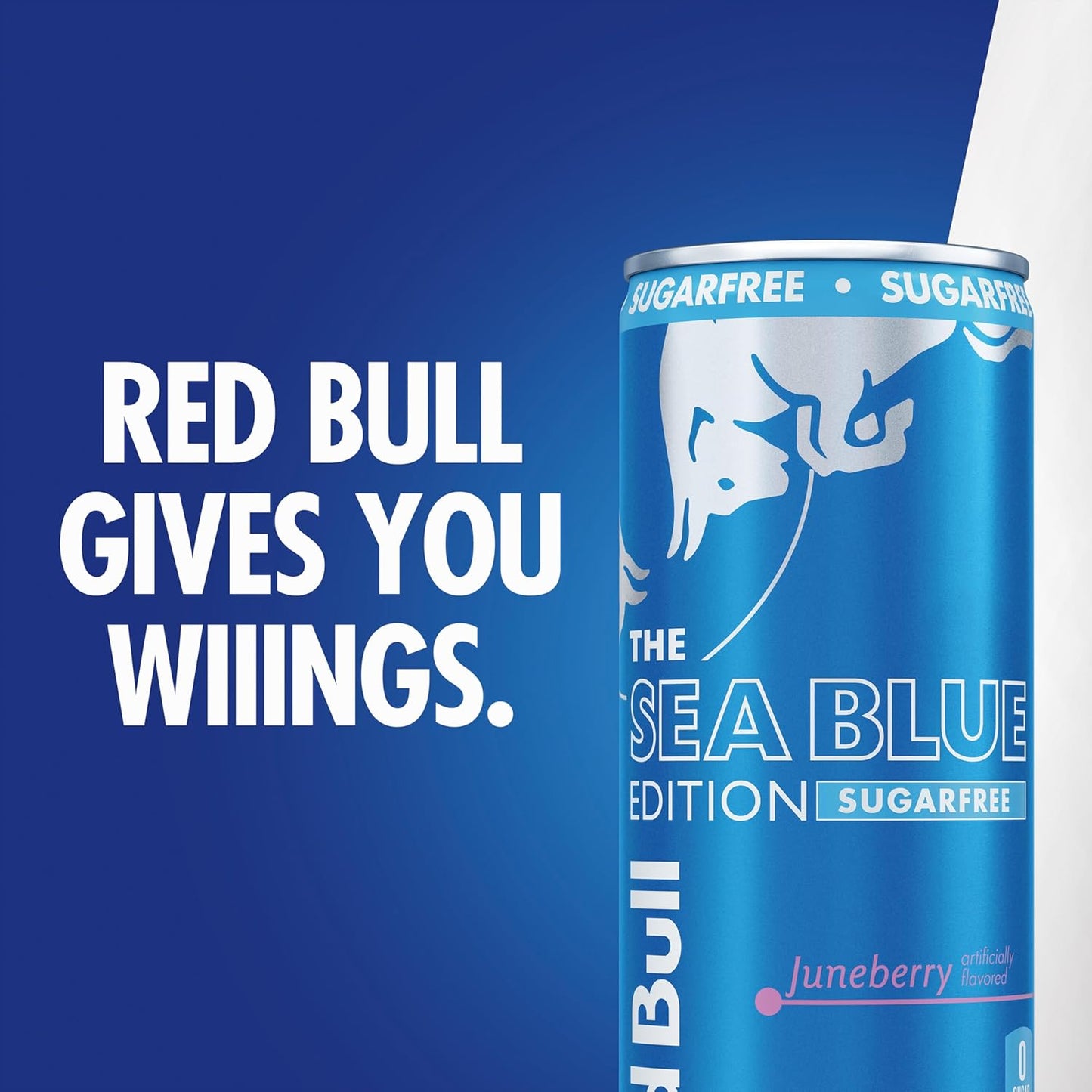 Red Bull: Sea Blue Edition Sugar Free Energy Drink - Juneberry, 12 fl. oz., 4 pack cans