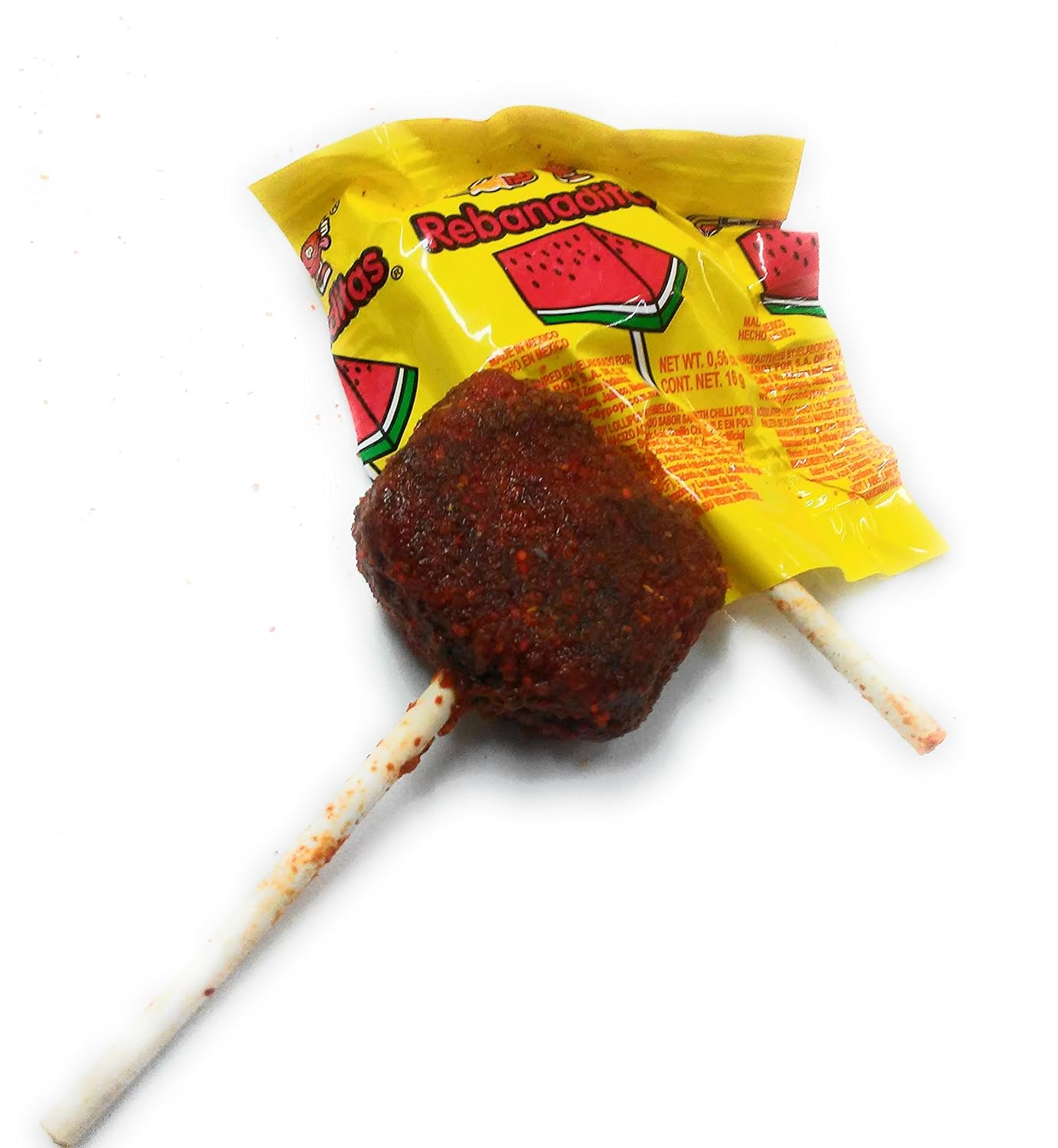 Mexican Candy: Vero Rebanaditas - Chili Covered Watermelon Flavored Lollipops, 40 pack