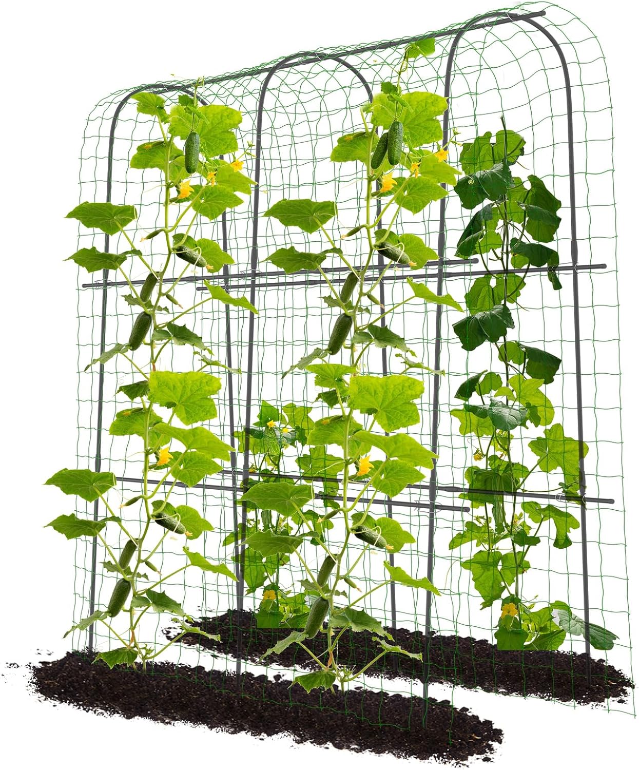 DoCred: Garden Arch Trellis – 87" Adjustable Metal Garden Cover, Green
