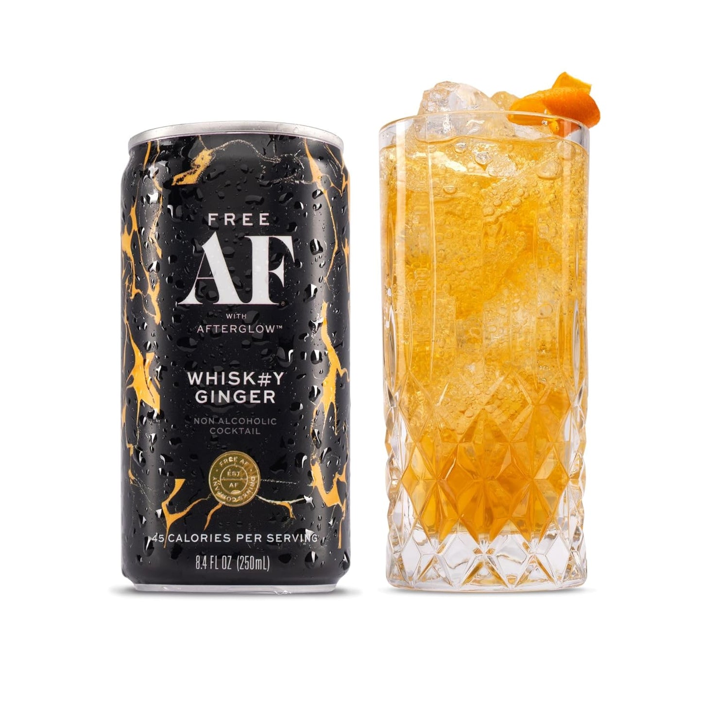 Cocktail: FREE AF: Gin & Tonic - Non Alcoholic Cucumber G&T, Premium Cocktail Mixer, 12 Pack Cans