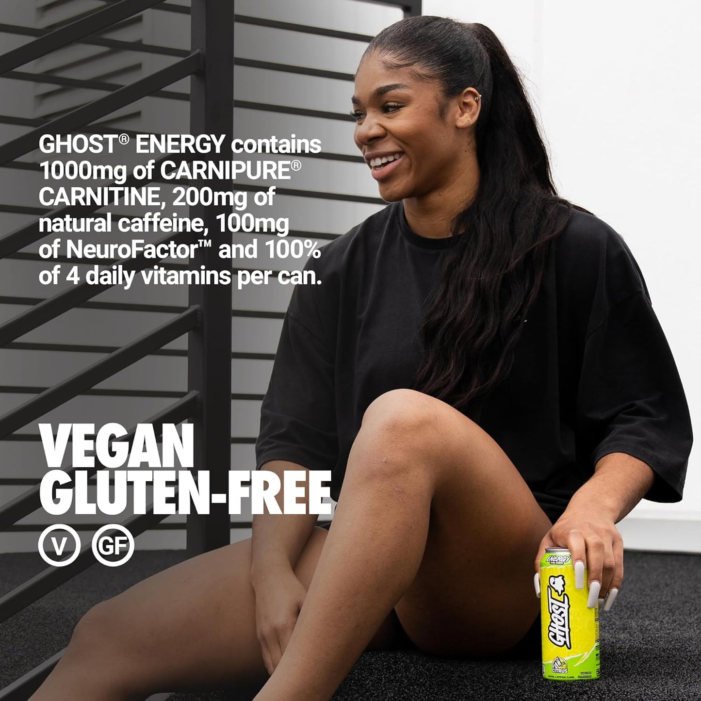 GHOST Energy Drink: Citrus, 16 fl. oz. 12 pack cans
